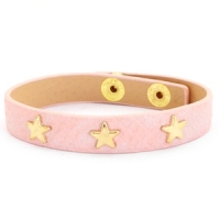 Bright star bracelet pink/goud