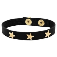 Bright star bracelet zwart/goud