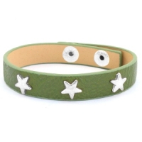 Bright star bracelet army green/zilver