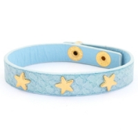 Bright star bracelet blauw/goud