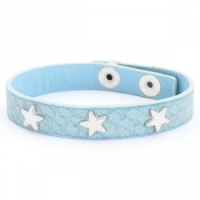 Bright star bracelet blauw/zilver