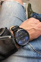 Ernest horloge rough zwart blauw
