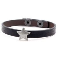 Armband star metallic black