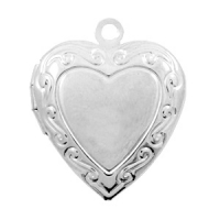 Medaillon hart zilver