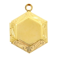 Medaillon hexagon goud