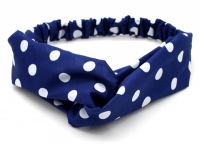 Haarband polka dots blauw