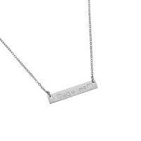 Ketting i love you mom zilver