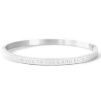 Rvs armband i love you to the moon and back