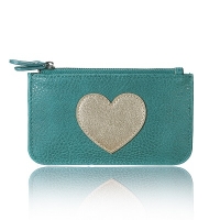 Mini wallet hart groen