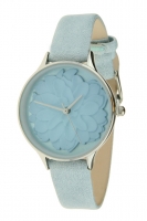 Ernest horloge bloem lichtblauw