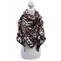 Sjaal leopard bruin