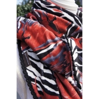 Sjaal zebra rood