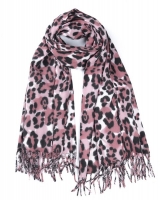 Leopard sjaal pink