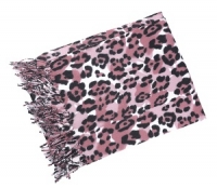 Leopard sjaal pink