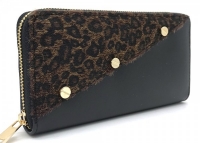 Leopard portemonnee bruin